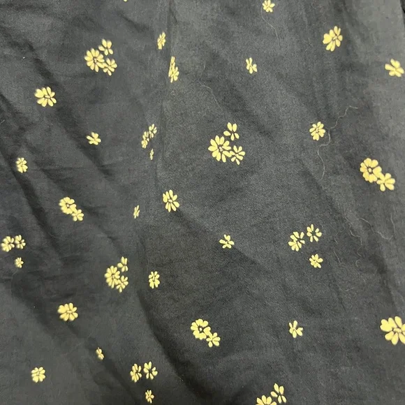 Gap Factory Oversized Squareneck Puff Sleeve Top | blue with white flowers - M - Picture 4 of 7